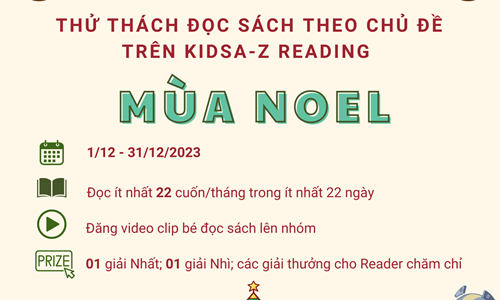 Thử thách đọc sách theo chủ đề trên KidsA-Z Reading tháng 12/2023